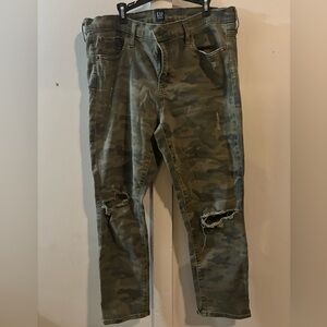 Gap Camo Girlfriend Jeans